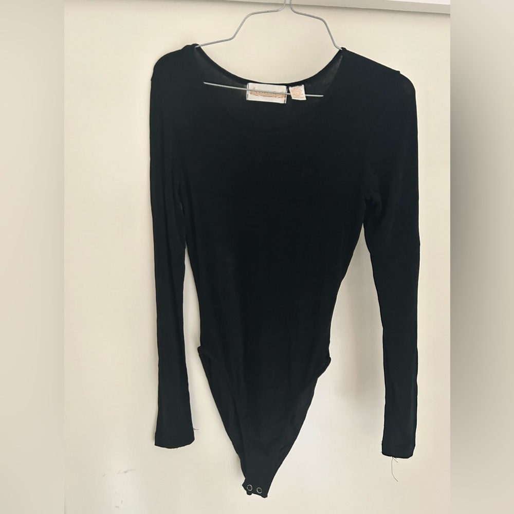 Vintage Nylon black bodysuit— size small